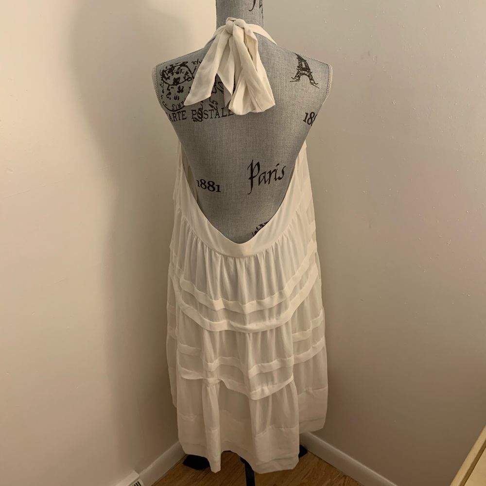 H&M Conscious Tiered Halter Dress sz 14 - Picture 2 of 6